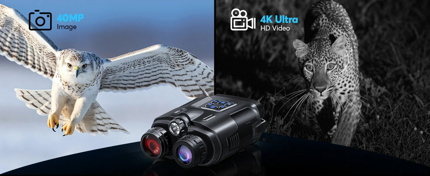 4K Night Vision Binoculars 3inch Screen 8X Digital Zoom With Tactical Light 5000mAh Rechargeable Infrared Vision Night Goggle (Copy)