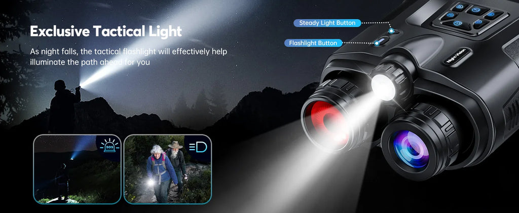 4K Night Vision Binoculars 3inch Screen 8X Digital Zoom With Tactical Light 5000mAh Rechargeable Infrared Vision Night Goggle (Copy)