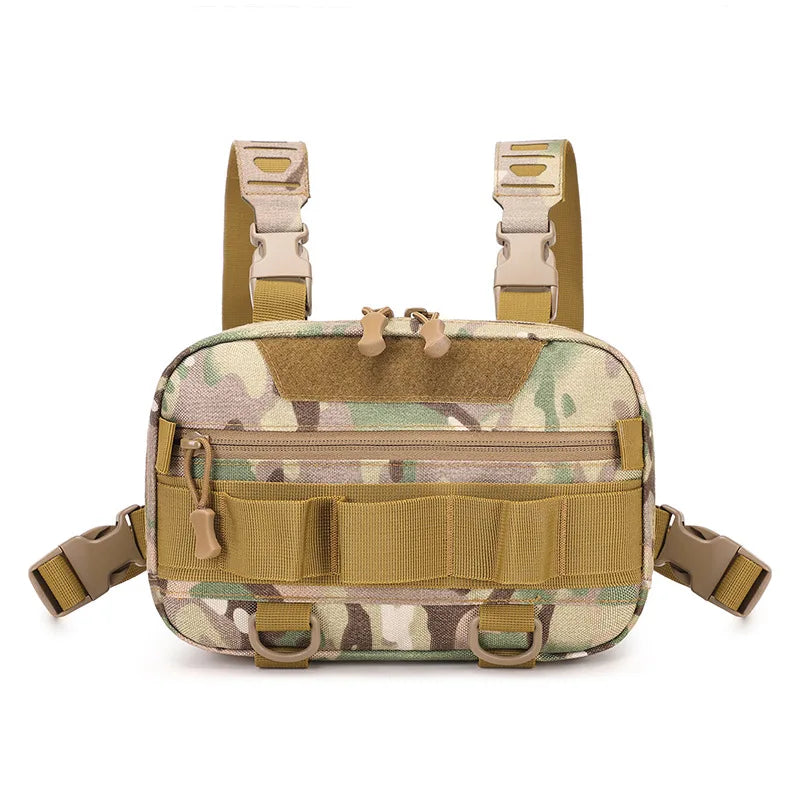 Men's Chest Bag Tactical Fishing Vest Backpack Travel Waterproof Molle Nylon Climbing Camping Backpacks Outdoor Rig Fanny Pack