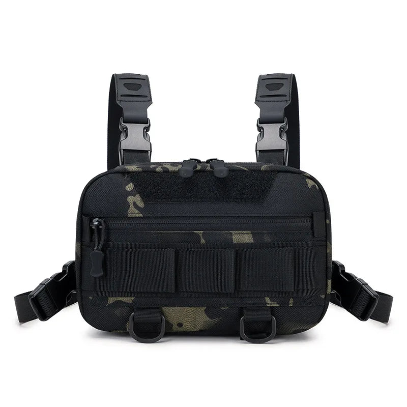 Men's Chest Bag Tactical Fishing Vest Backpack Travel Waterproof Molle Nylon Climbing Camping Backpacks Outdoor Rig Fanny Pack